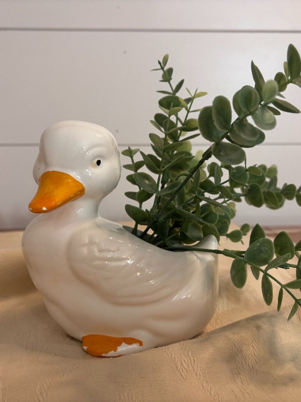 VTG Small Ceramic Duck Planter Dish